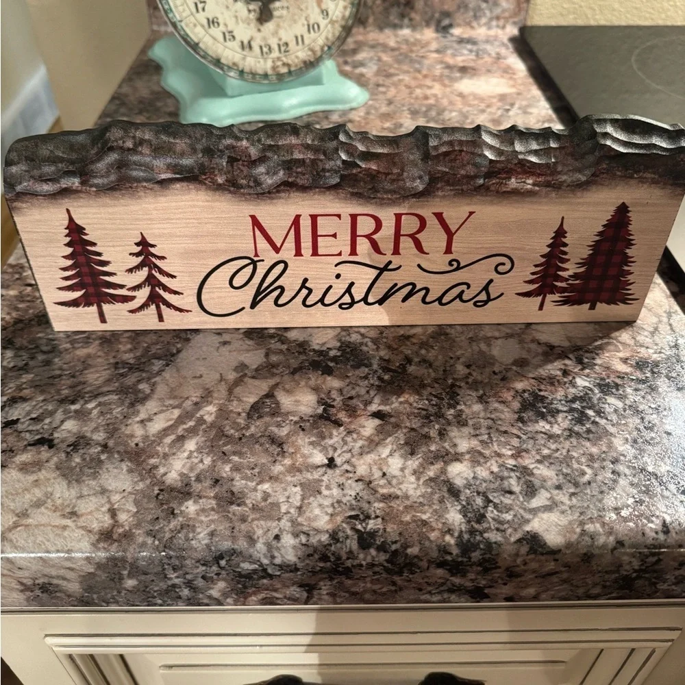 Rustic Merry Christmas Wooden Sign